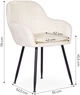 Krzesło welurowe ModernHome by Multistore Kremowe TH-DC-3 (5905817011735) - obraz 9