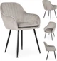 Krzesło welurowe ModernHome by Multistore Jasno-szare TH-DC-4 (5905817011742) - obraz 7