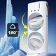 Вентилятор акумуляторний безпровідний + USB + пульт ДУ подвійний з підсвічуванням 3в1 360° настільний міні кондиціонер для зволоження повітря охолоджувач для кімнати офісу дачі LOW - зображення 6
