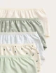 Набор хлопковых трусиков Marks&Spencer миди High rise shorts 20(48) 5 шт soft green 0222 - изображение 4