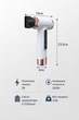 Фен беспроводной аккумуляторный для волос 200W с Type-C, горячим и холодным воздухом, белый - изображение 7