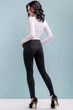 Жіночі легінси у смужку зі стрейч костюмки з кишенями Seventeen XXL Чорний (2000000117348) - зображення 3