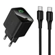 Зарядное устройство с быстрой зарядкой, кабелем C to C 60W и дисплеем HOCO CS82A PD 20W Type-C - изображение 1