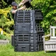 Садовый контейнер для компоста Kadax K3968 1000 л морозостойкий пластиковый компостер Черный - изображение 13