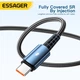 Кабель Essager USB to Type-C, 120W, 6 A, 1 м, 480 Мбіт/с, передавання даних/заряджання, підвищеної міцності, чорний - зображення 4