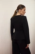 Приталений чорний жакет з квадратним вирізом і золотими ґудзиками Wear me L Чорний (5_25_WM001_15624) - изображение 3
