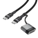 Кабель ACEFAST C22-05 USB-C to USB-C / magnetic aluminum alloy charging data cable Black - зображення 4