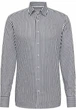 Мужская черная рубашка в белую полоску SLIM FIT размер 40 - изображение 6