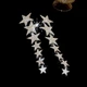 Сережки зі стразами у формі зірок "Stars", срібло - изображение 3
