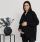 Сорочка вельветова для вагітних та годуючих мам Varna розмір S-М Lullababe Чорний - зображення 1