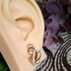 Сережки Xuping Jewelry довжина 2.3см ширина 1.2см медичне золото позолота 18К с1669 - зображення 3
