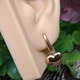 Серьги Xuping Jewelry длина 2.6см ширина 1.2см медицинское золото позолота 18К с1674 - изображение 2