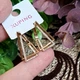 Серьги Xuping Jewelry длина 2.2см ширина 1.2см медицинское золото позолота 18К с1670 - изображение 5