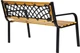 Drewniana ławka ogrodowa z ażurowym oparciem ModernHome by Multistore 118 x 52 cm (WYI-XG2090) - obraz 5