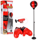 Дитяча боксерська груша на стійці Punching Ball Set з рукавичками набір для боксу для дітей тренажер для дому регульована висота спортивна груша для дітей розвиток координації та сили - изображение 1