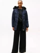 Женская куртка-пуховик Tommy Hilfiger Classic удлиненная Premium (Long Parka) — водонепроницаемая, съемный капюшон и мех (Detachable Hood & Fur) M темно-синяя - изображение 1
