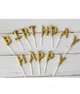 Набор свечей для торта Pelican "Happy Birthday" золото 3427 - изображение 2
