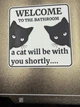 Табличка для ванної кімнати з котами A cat will be with you shortly. Aivory - зображення 2