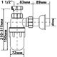 Сифон McALPINE для кухонной мойки большой 1 1/2х40 без слива C31ARPF ресторанный (53 л/хв) - изображение 2