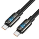 Кабель HOCO U143 Joy charging data cable Type-C to Type-C 240W 5A 1.2m Black - изображение 2