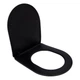 Сидіння для унітаза Qtap (Robin 490) 425x363x50 мм, Matt Black, з мікроліфтом Slim Duroplast, Quick Release QTSC179MB48676 - зображення 2