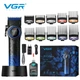 Машинка для стрижки VGR V-001 Blue аккумуляторная LED дисплей - изображение 9