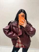 Куртка женская из экокожи бургунди 42-50 р5041.М544.01 - изображение 2