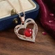 Кулон сердце с камнем и надписью I love you always and forever на цепочке подарок - изображение 3