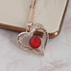 Кулон сердце с камнем и надписью I love you always and forever на цепочке подарок - изображение 5