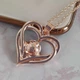 Кулон сердце с камнем и надписью I love you always and forever на цепочке подарок - изображение 8