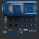 Машинка-конструктор Hot Wheels Brick Shop Mercedes-Benz 300 SL (HWW25) - зображення 4