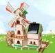 Деревянный 3D конструктор Ветряная мельница на солнечной батарее TAKARA TOMY - изображение 3