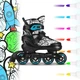 Łyżworolki Nils Extreme Płoza Hokejowa Tinty NH10907 M 35-38 Zielone (5905504101244) - obraz 2