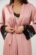 Халат жіночий шовковий великих розмірів літній BARWA garments 389 XL Пудровий (2110003894884) - изображение 8