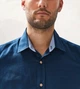 Рубашка мужская Livergy синяя с длинным рукавом, конопля/хлопок, износостойкая L - изображение 2