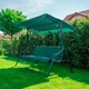 Садовая качель 4Р Garden трёхместная с навесом Зеленая - изображение 10