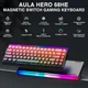Магнитная клавиатура AULA HERO 68 HE Pink Contours, размер 65%, Hall Effect, Rapid Trigger, 8000 Гц опроса, RGB подсветки - изображение 7