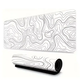 Килимок для миші 600х300х2 мм. White Contour, белый с линиями, из ткани и резины, Control-поверхность, прошитые края - изображение 1
