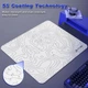 Игровой коврик ATTACK SHARK CM02 eSport White Contour 450×400×4 мм, водостойкий, микрошов, текстурированная поверхность - изображение 4