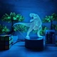 3D-ночник Тираннозавр, лампа, светильник, с пультом управления, 16 цветов RGB (1030) - изображение 3