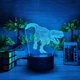 3D-ночник Динозавр, лампа, светильник, с пультом управления, 16 цветов RGB - изображение 6