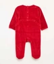 Пижама слип Kiabi велюровая красная Stitch для малыша, застёжки сзади 74 - изображение 3