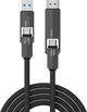 Кабель 4smarts USB4 HDMI Cable ComboCord 240W 1.5 m Black (4252011911769) - зображення 1