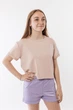 Подростковые шорты для девочки на резинке короткие 48989092 двухнитка 146 см сиреневые (4890289146) - изображение 3