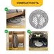 Подвесное плетеное кресло-качалка 80 см LEOBRO Boho XL Grey (LB-1104) серое - изображение 5