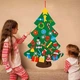 Дитяча ялинка з іграшками із фетру на стіну 100х59 см Chrismas Free з 25 іграшками на липучках, зелена - зображення 2
