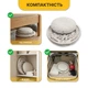 Подвесное плетеное кресло-качалка с подушкой 80 см LEOBRO Boho XL Cream (LB-1106) нагрузкой до 150 кг, бежевое - изображение 6