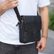 Сумка-планшет мужская кожаная Tiding Bag M1254A 21х24х6 черная, на одно плечо (JDT-0849799) - изображение 8
