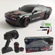 Машинка для дрифта на радиоуправлении Dodge Challenger Hellcat 4WD 1:14 с паром, неоновой подсветкой, сменными колесами, 27 см (Black) - изображение 1