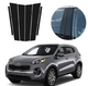 Накладки (наклейки) на стійки дверей Kia Sportage 2017-2023 чорний глянець комплект 6шт. - зображення 1